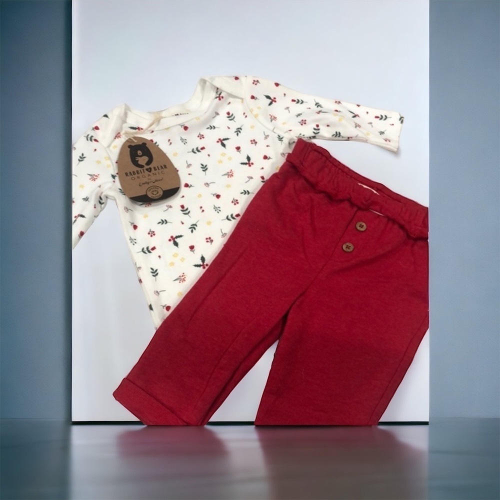 Red and Cream Kids Matching Set
